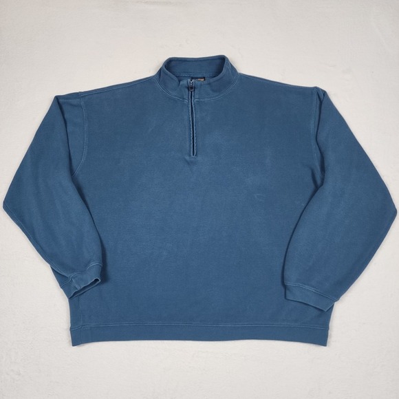 Woolrich Other - Woolrich Sweatshirt Mens XXL Blue Quarter Zip Fleece Mock Neck Outdoor Hiking